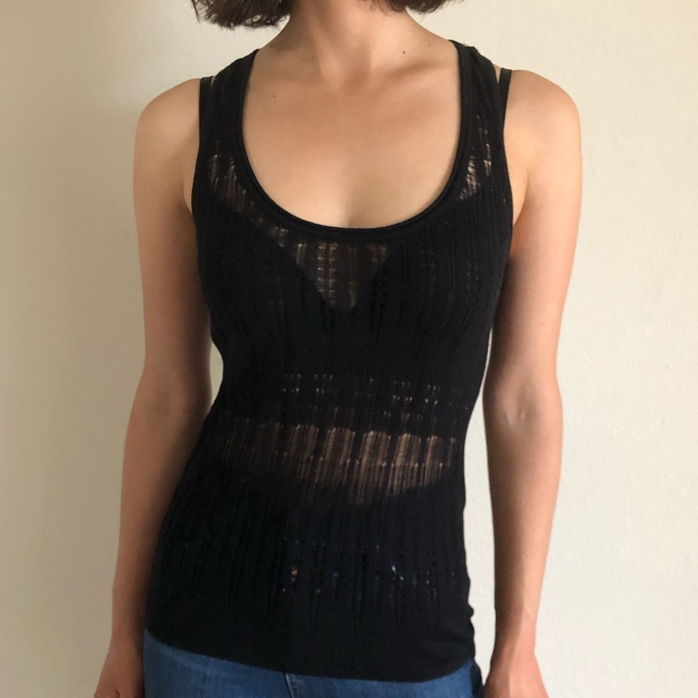 Forever 21 black racer back tank